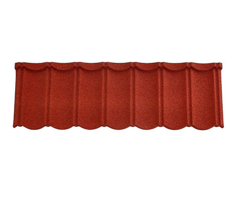 Multi-Layer Protective Film Stone Coated Roof Tiles Long-Lasting And Non-Combustible Material