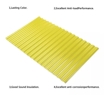 PVC Roof Tiles 1.0mm-2.5mm Thickness for Warehouse 1130mm Width