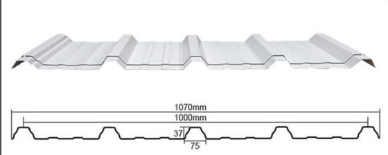 नालीदार पीवीसी छत टाइलें Upvc Trapezoidal 1070mm हाई वेव रूफिंग टाइल